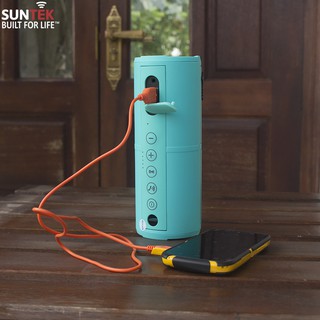 Loa Bluetooth SUNTEK S10 (Xanh ngọc) + Tặng củ sạc USB