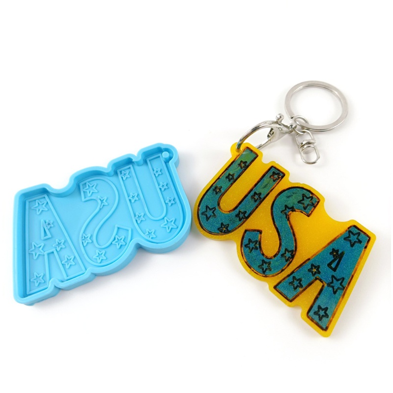 Khuôn Silicone Làm Mặt Vòng cổ Hình Chữ USA