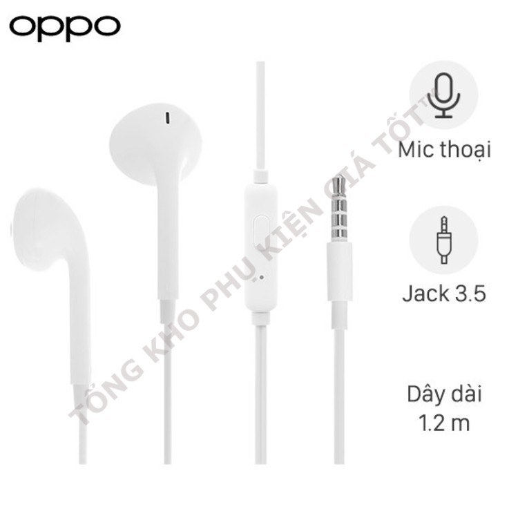 Tai nghe Oppo ZIN chính hãng F11 jack cắm 3.5mm tặng kèm hộp đựng, bảo hành 12 tháng