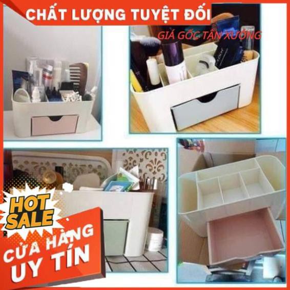 Kệ đựng mỹ phẩm đồ trang điểm mini bằng nhựa kt 22x11x10.5cm