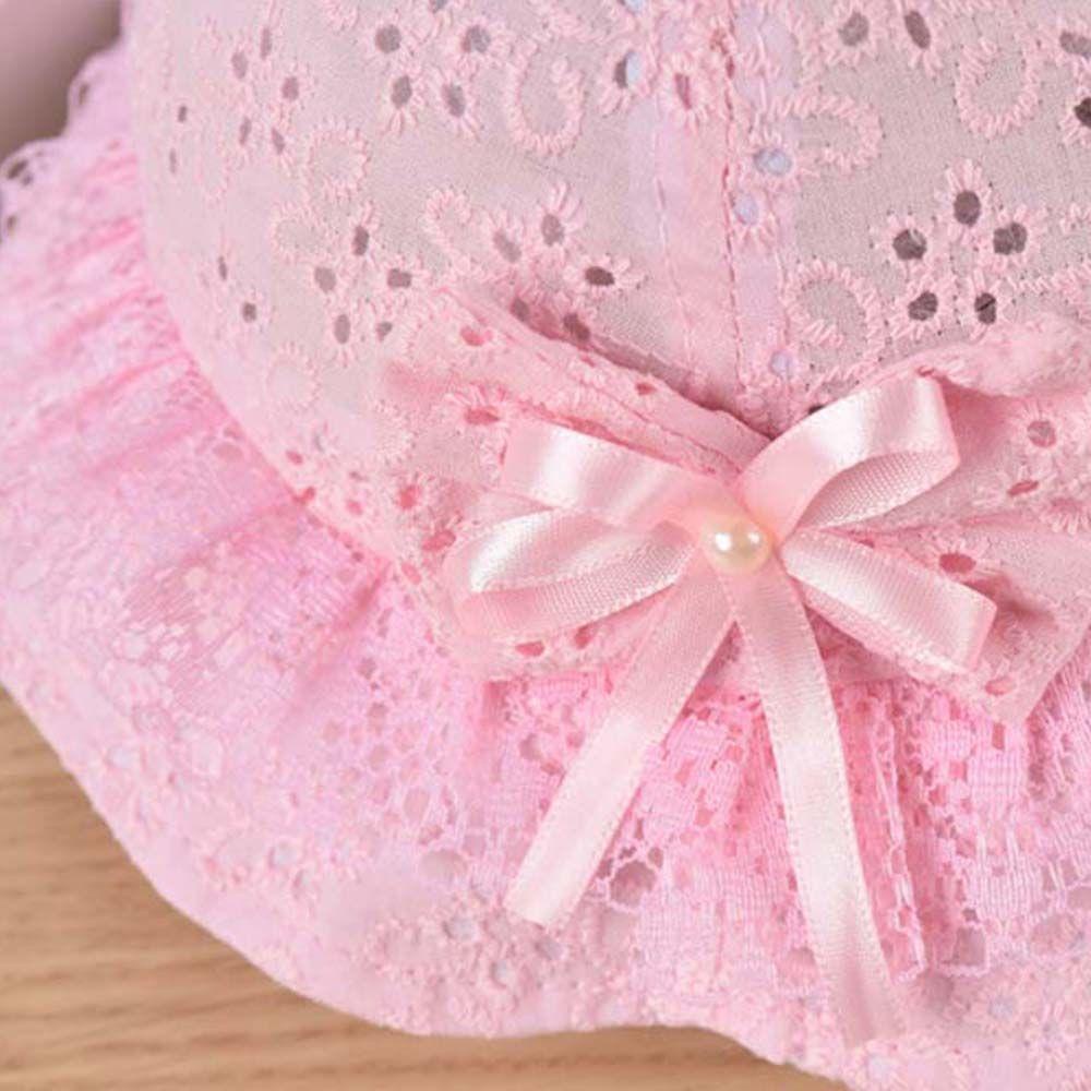 IVORY Mũ Tai Bèo Vải Cotton Đính Nơ Dễ Thương Cho Bé Gái