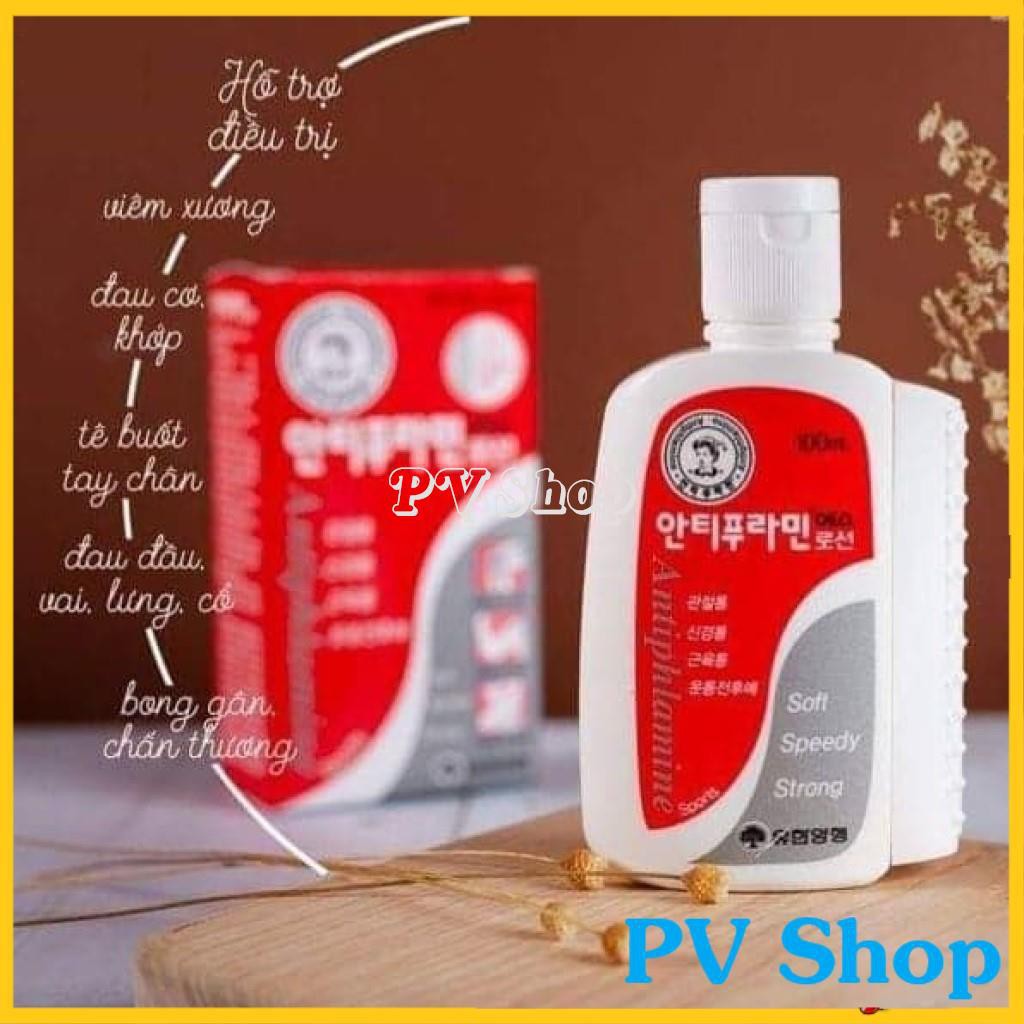 Dầu Nóng Hàn Quốc Antiphlamine 100ml Làm Giảm Đau Nhức Xương Khớp - Có tem Chống Hàng Giả( date 2023