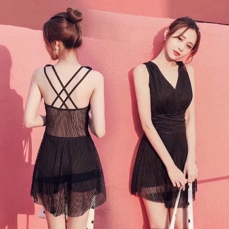BỘ BƠI KÈM VÁY MẶC NGOÀI CHE KHUYẾT ĐIỂM VOAN MỀM MẠI
