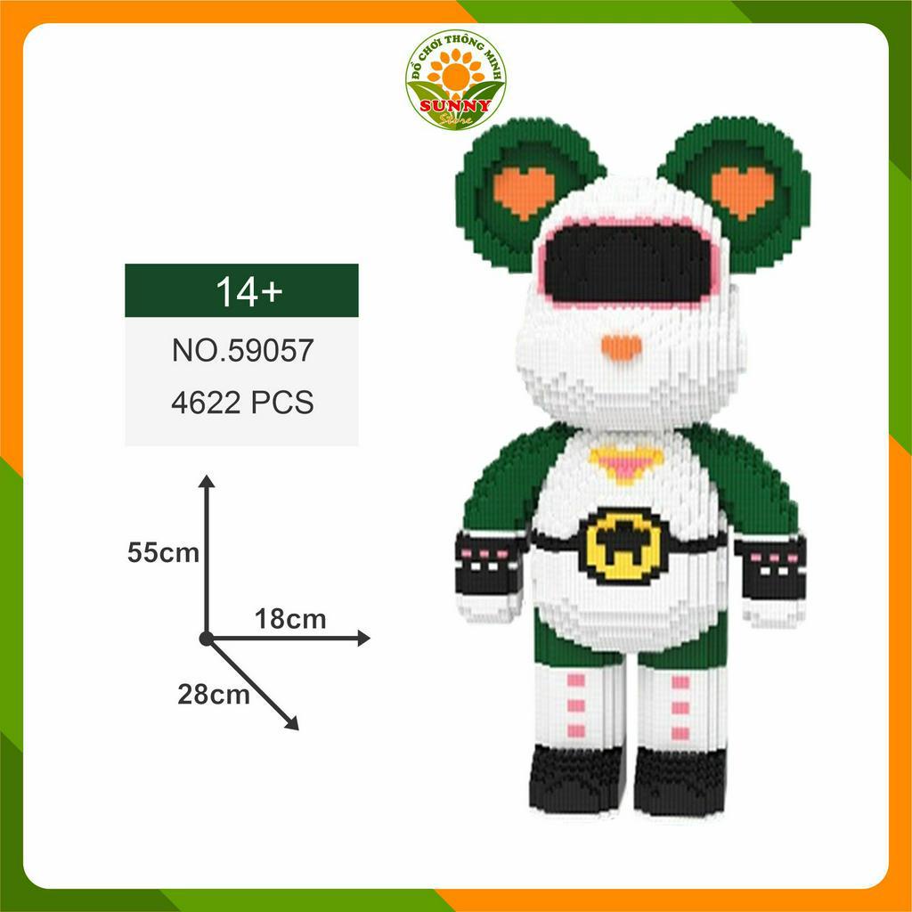 Đồ chơi lắp ghép Gấu Bearbrick Ngôi sao phong cách - Mô hình lắp ghép 3D Gấu Bearbrick - Cao 55cm - 4600+pcs - Sunny