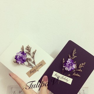 Thiệp handmade hoa cẩm chướng đẹp - Thiệp sinh nhật - Thiệp chúc mừng TulipaV H1011