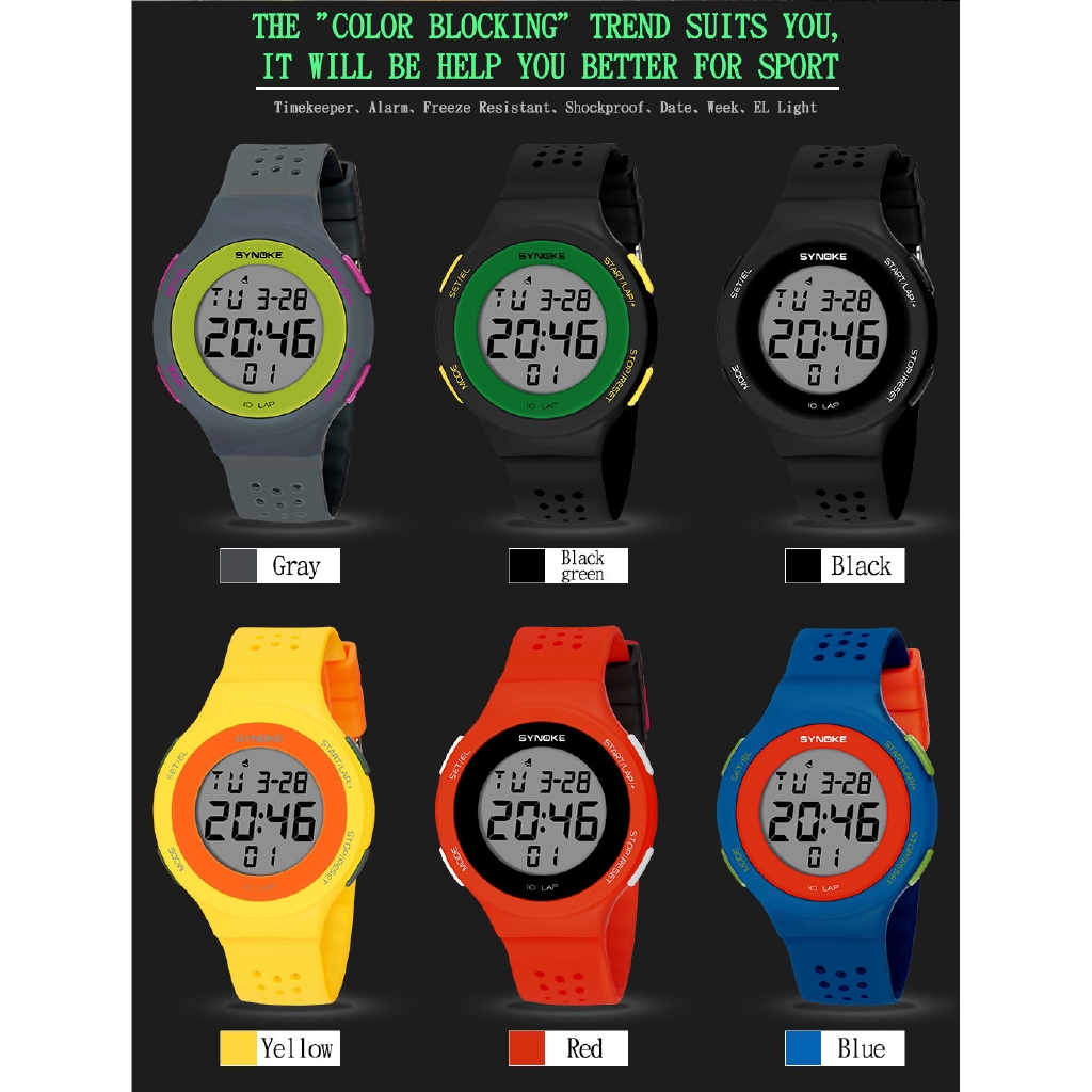 Đồng Hồ Điện Tử Synoke Đa Năng Chống Thấm Nước 50m