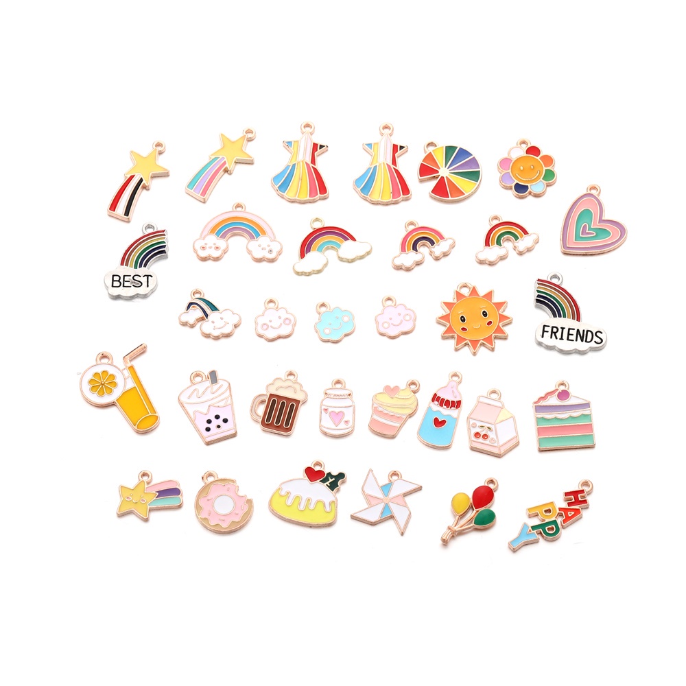 St.kunkka 4 cái / túi Hợp kim Màu sắc dễ thương Phim hoạt hình Mặt dây chuyền cho Mặt dây chuyền Vòng cổ Vòng đeo tay Làm