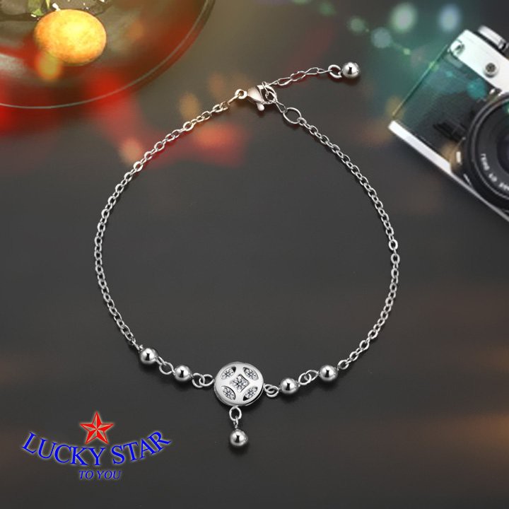 Lắc chân kim tiền inox cách điệu ý nghĩa