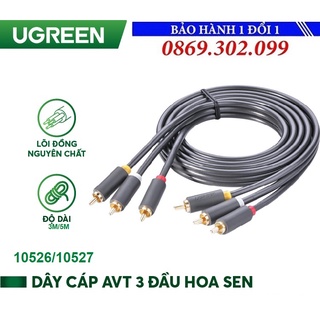 Dây cáp av 3 đầu hoa sen mạ vàng ugreen 10526/10527