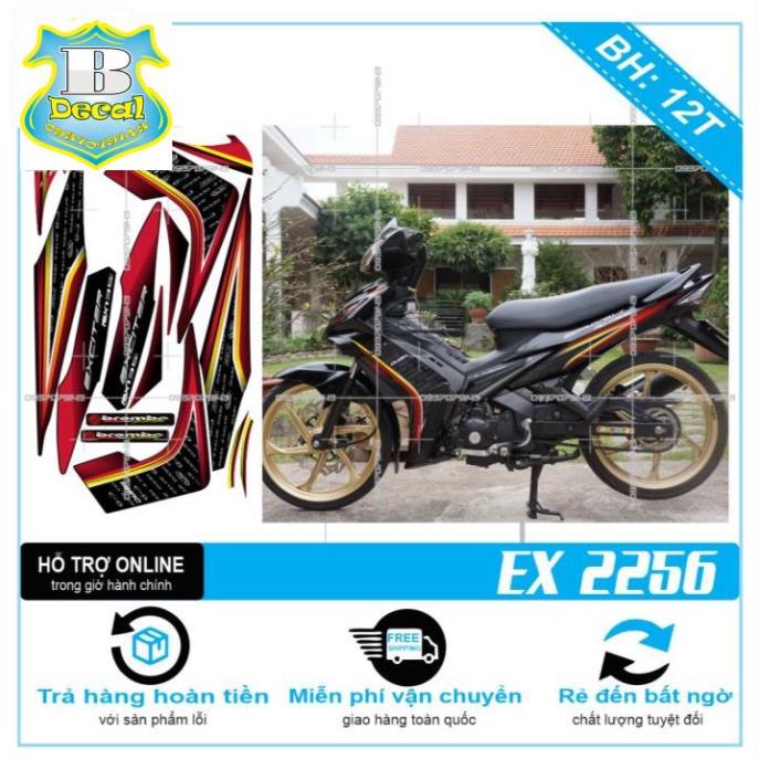 ( Quí khách vui lòng mang ra tiệm cho thợ dán ) Tem EX 2010 THÁI ĐỎ ĐEN [Bi Decal]