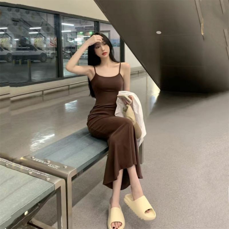 VÁY BODY DÁNG DÀI 2 DÂY VẠT XOÈ SANG CHẢNH, SEXY