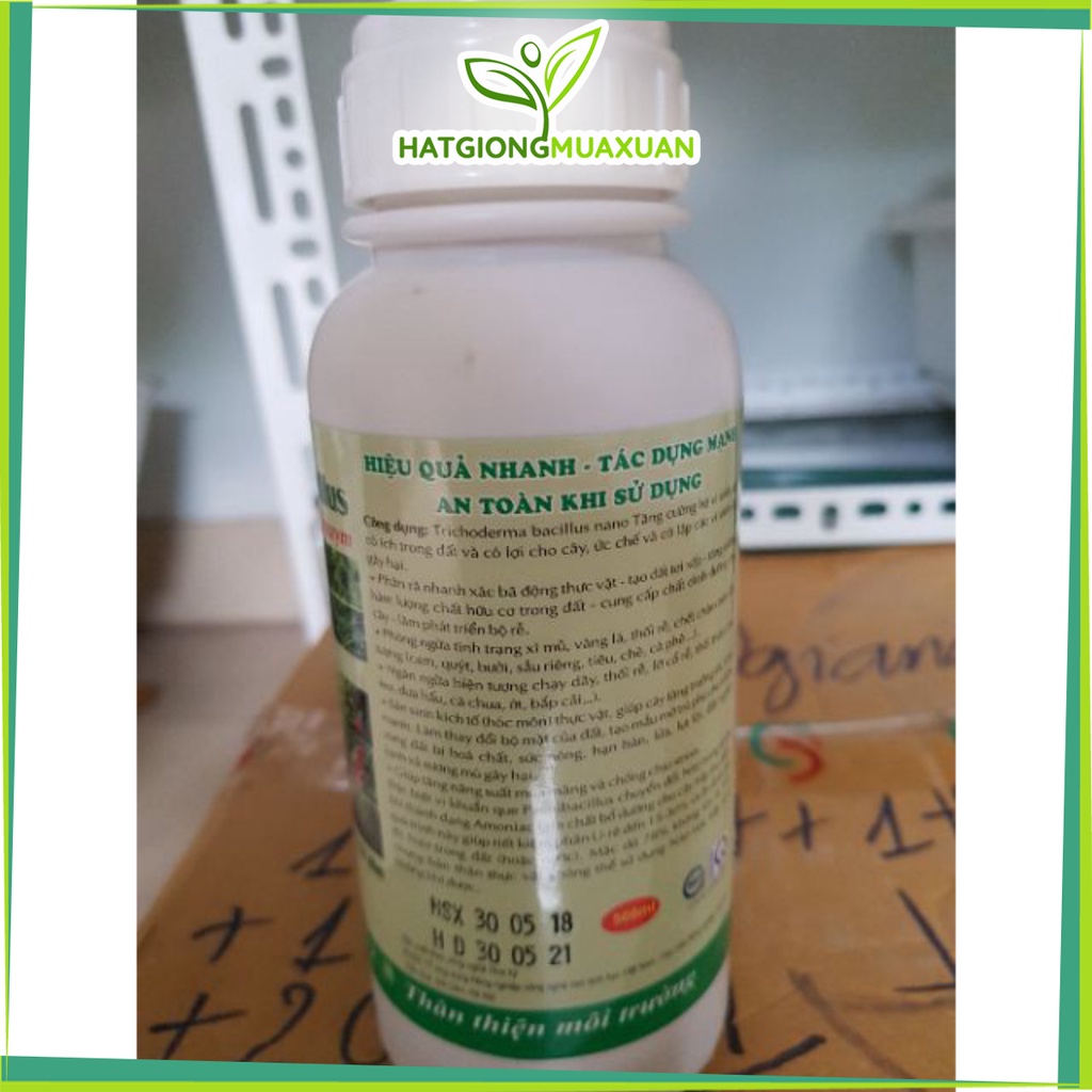 [SIEURE] Nấm Đối Kháng Trichoderma Bacillus chai 500ml hàng đẹp, phân phối chuyên nghiệp.
