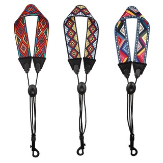 Dây đeo cổ họa tiết cầu vồng mềm mại tiện dụng cho kèn Saxophone Alto Baritone Soprano Sax