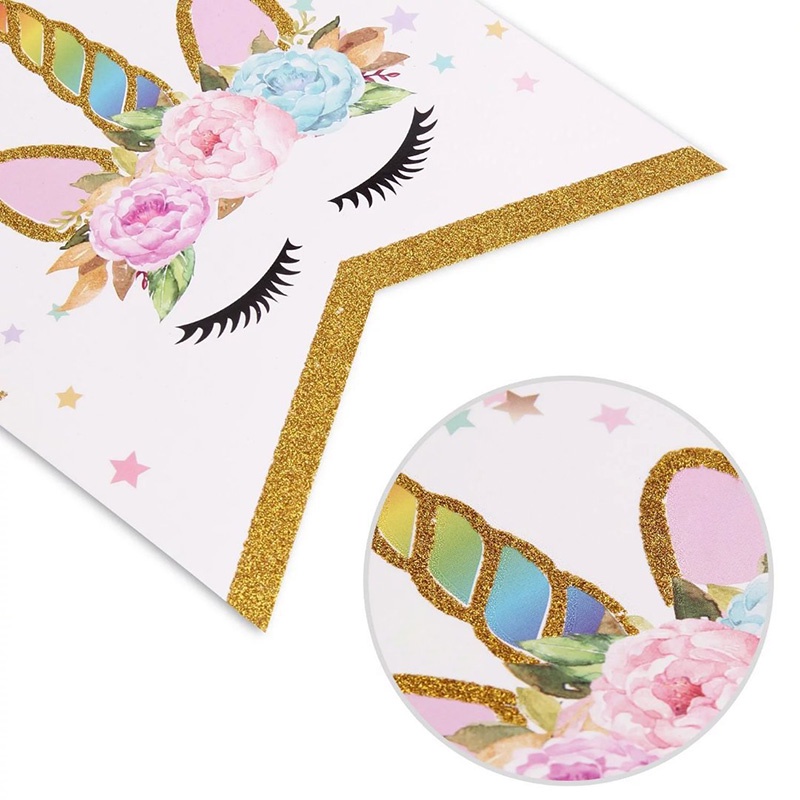 1 set Phụ Kiện Trang Trí Tiệc Sinh Nhật Cho Bé Hình Kỳ Lân Dễ Thương