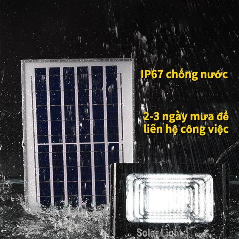 ĐÈN NĂNG LƯỢNG MẶT TRỜI 100W, Đèn Năng Lượng Mặt Trời Sân Vườn, Vỏ Nhôm Đúc, chống nước IP67, bảo hành 2 năm