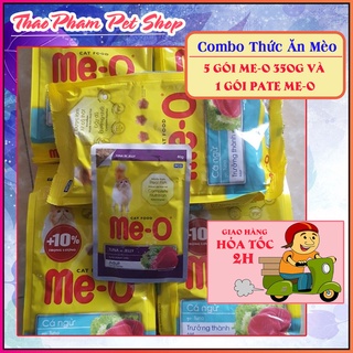 Combo 5 gói me-o 350g + 1 gói pate me-0