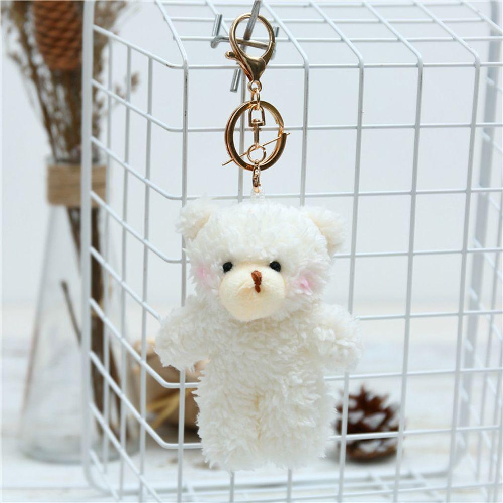 MXGOODS Kawaii Backpack Pendant Children Gift Plush Rabbit Keychain Bear Plush Keychain Bag Accessories Stuffed Animal Toys Cute Bag Pendant Plush Pendant DIY Trinket Dog Plush Keyring