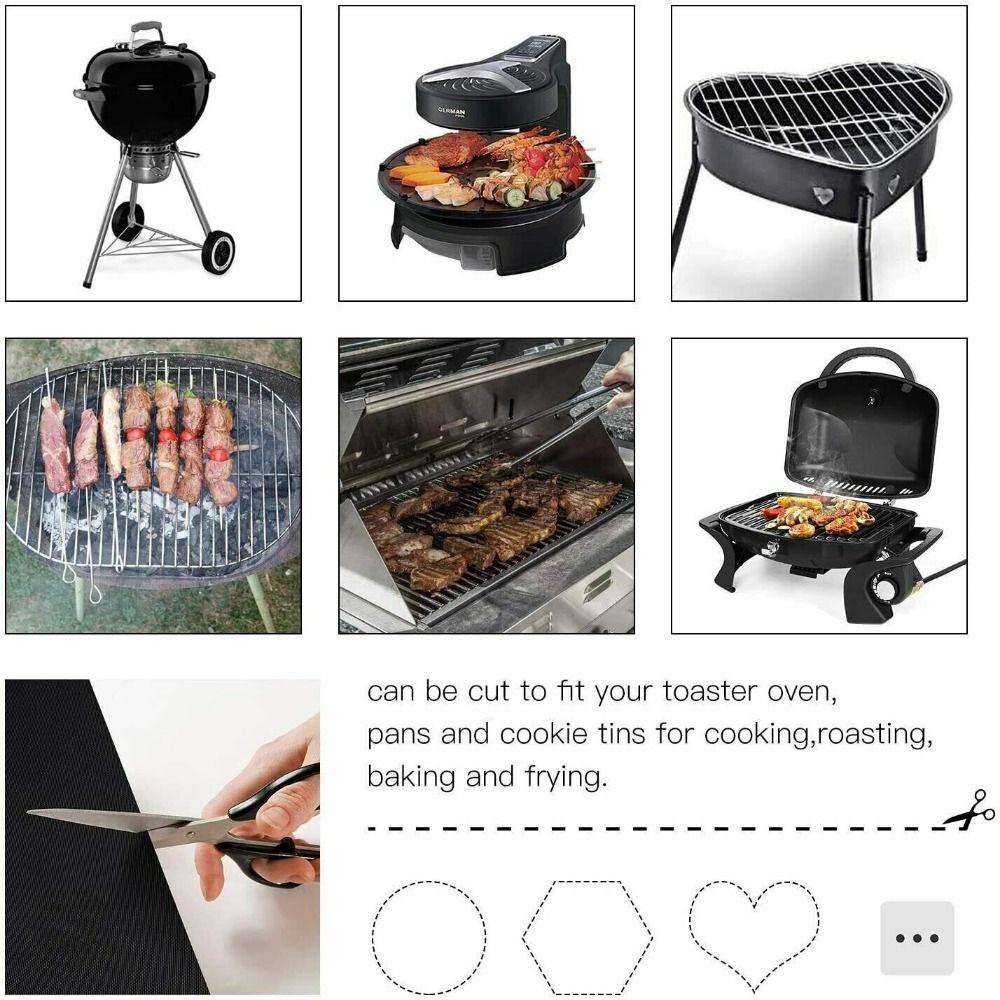Bộ 2 Tấm Lót Dùng Cho Lò Nướng BBQ Có Thể Tái Sử Dụng