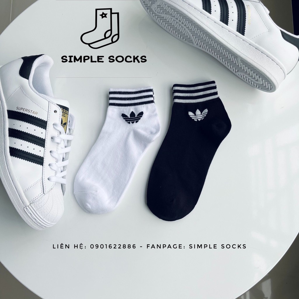 Vớ Adidas Cổ Thấp FREESHIP Tất Nam Nữ Unisex Cao Cấp Cực Đẹp Chất Cotton Co Dãn Chống Hôi Chân - Simple Socks