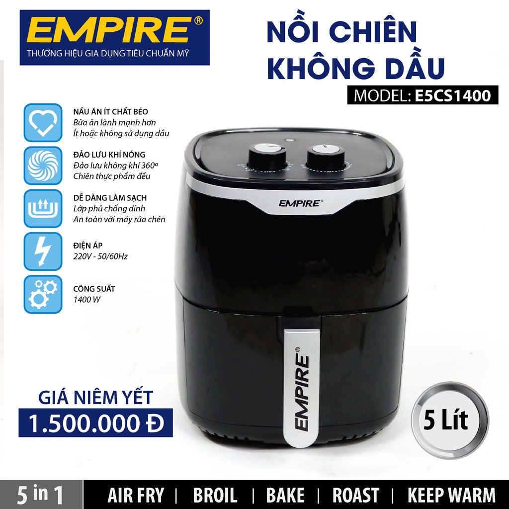 Nồi chiên không dầu Empire 5 lít