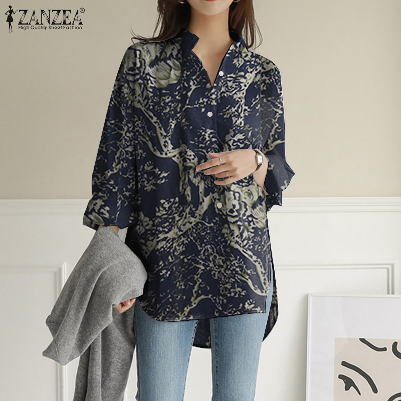 ZANZEA Áo Sơ Mi Zanzea Tay Dài Thời Trang Dành Cho Nữ