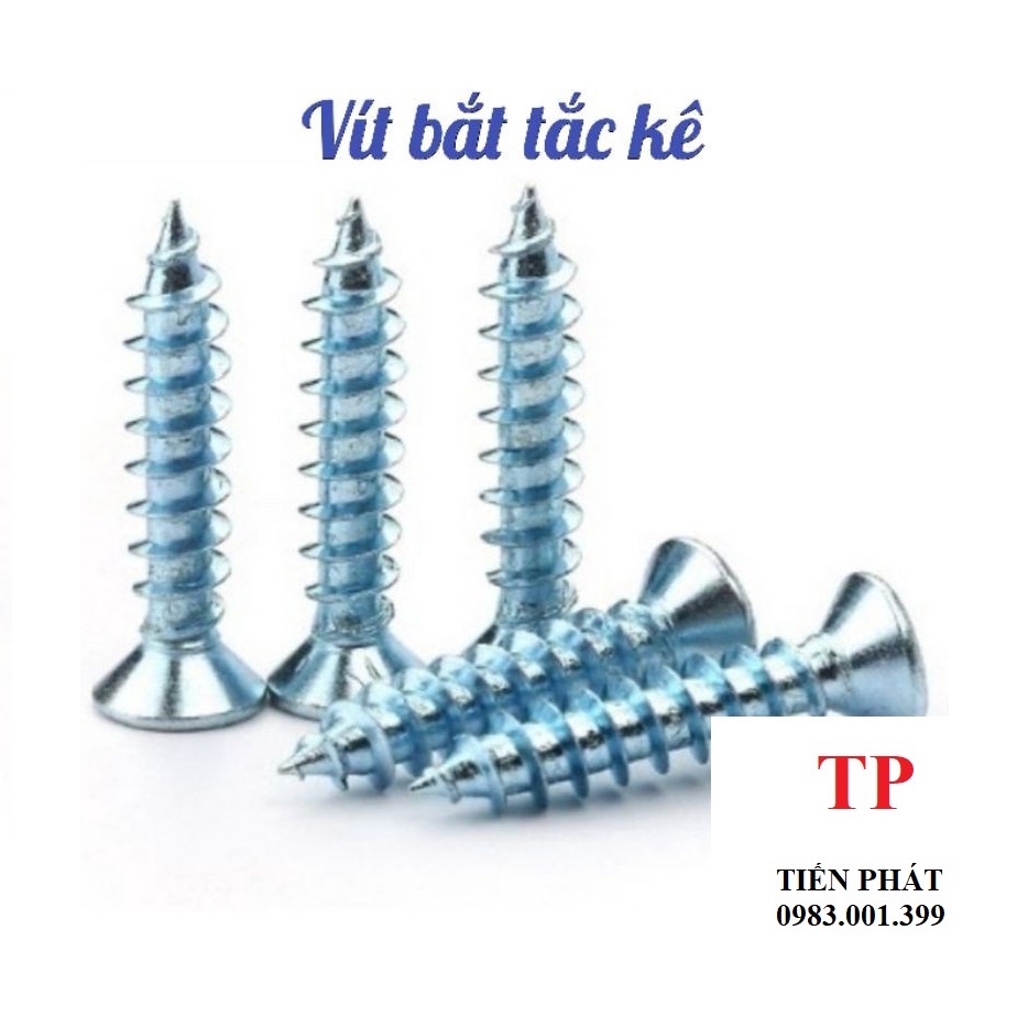 Vít nhọn đầu bằng bắt tắc kê đủ size