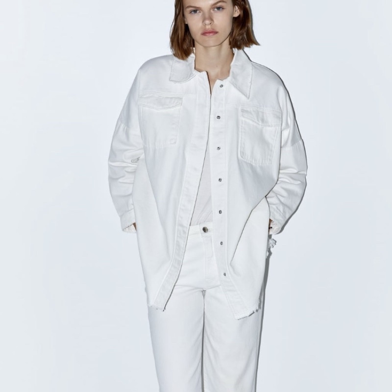Áo khoác denim Zara oversize