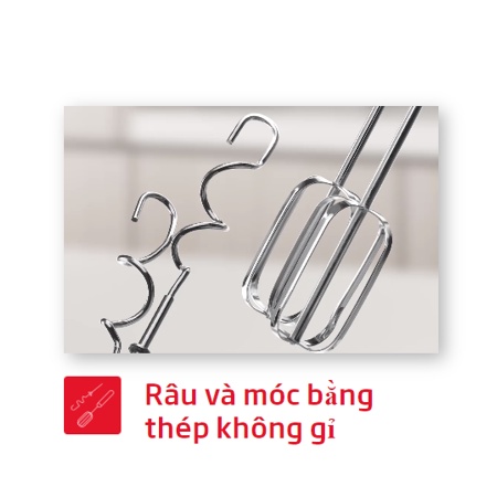 Máy đánh trứng trộn bột cầm tay Amica MD1012, 250W, 5 tốc độ, xuất xứ Ba Lan