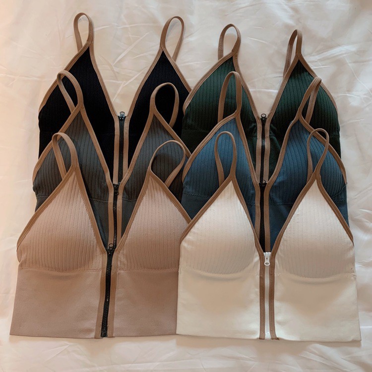 Áo Bra Nữ - Áo Ngực Khóa Kéo Kèm Mút Mỏng - Bra Nâng Ngực Kingshop B3309