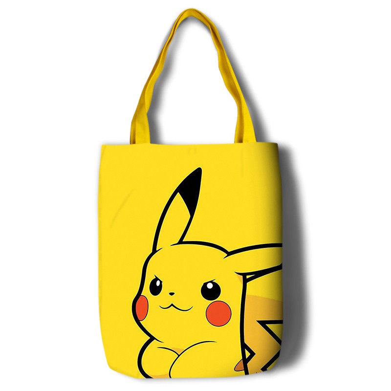 Túi Xách Mua Sắm Họa Tiết Pokemon Pikachu Dễ Thương S0.