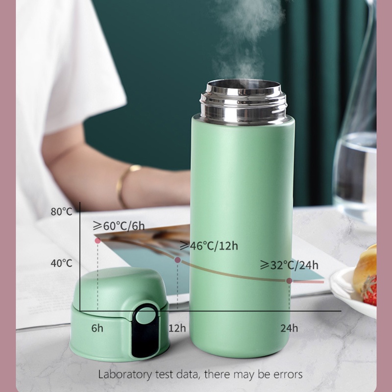 Bình nước giữ nhiệt bằng thép không gỉ 316 màn hình hiển thị nhiệt độ thông minh cho nữ