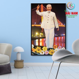 Tranh treo tường Bác Hồ vẫy tay chào - Tranh treo tường Hải Nam