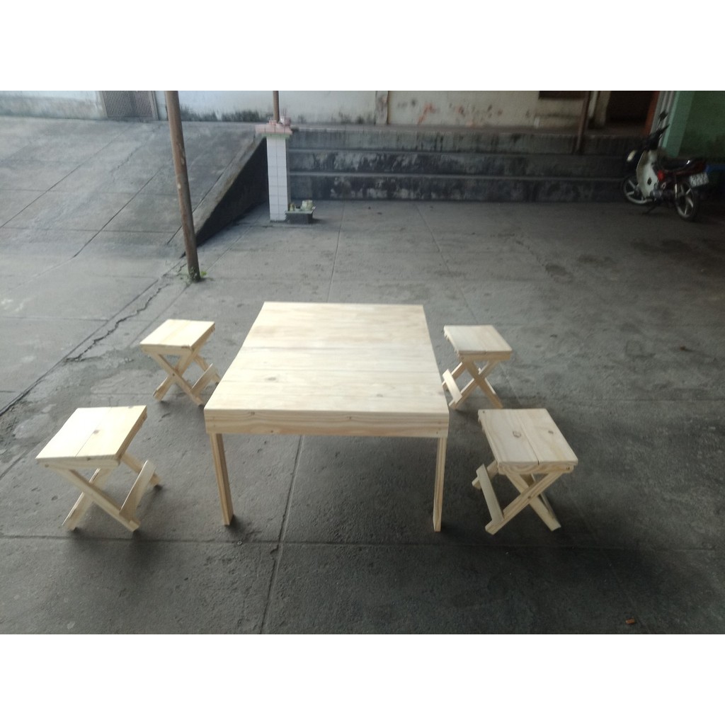 BỘ BÀN GHẾ DÃ NGOẠI ĐA NĂNG GẤP GỌN, PHÙ HỢP VỚI NHIỀU KHÔNG GIAN ĐÃ SƠN BÓNG PU