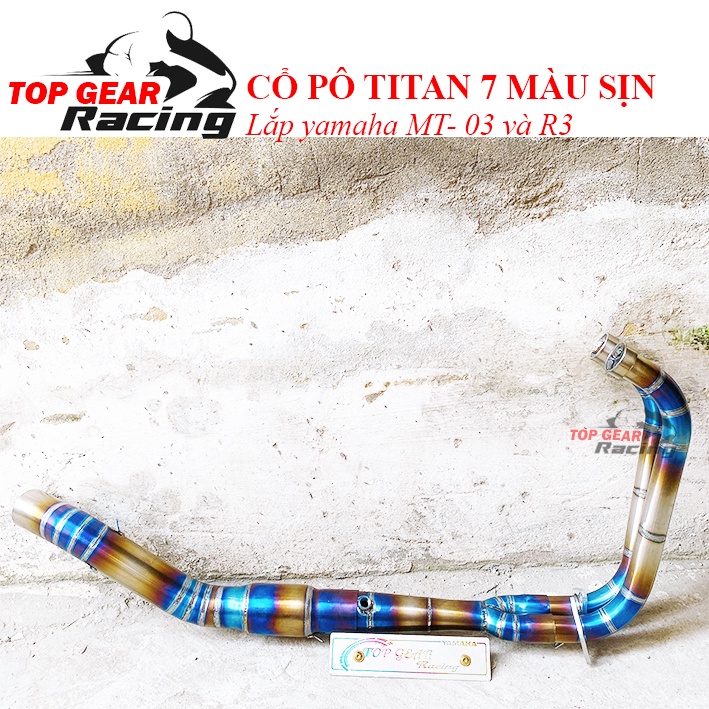 Cổ Pô Yamaha R3 và MT03 Titan Bầu Tổ Ong Họng Ra 51mm