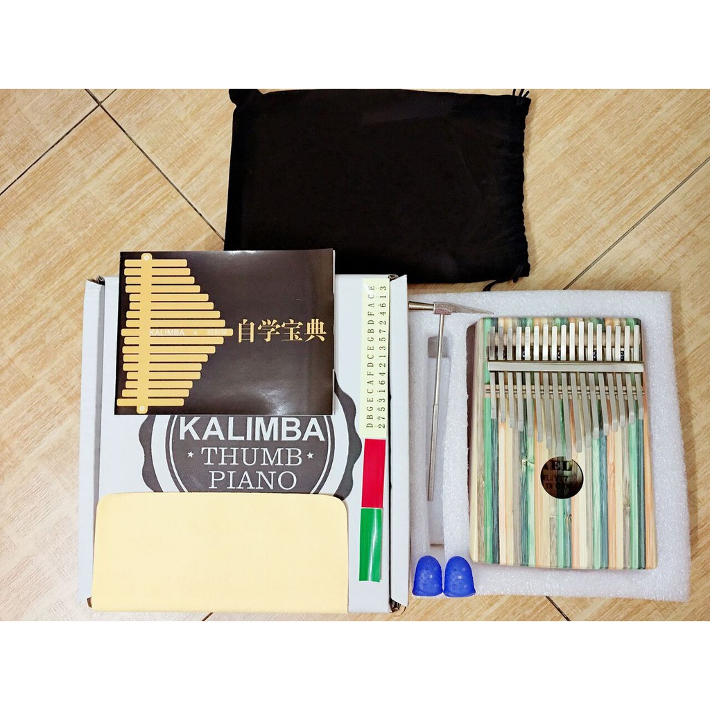 Đàn Kalimba Yael gỗ cao cấp Rainbow 17 phím - Thumb Piano 17 keys - HÀNG CÓ SẴN