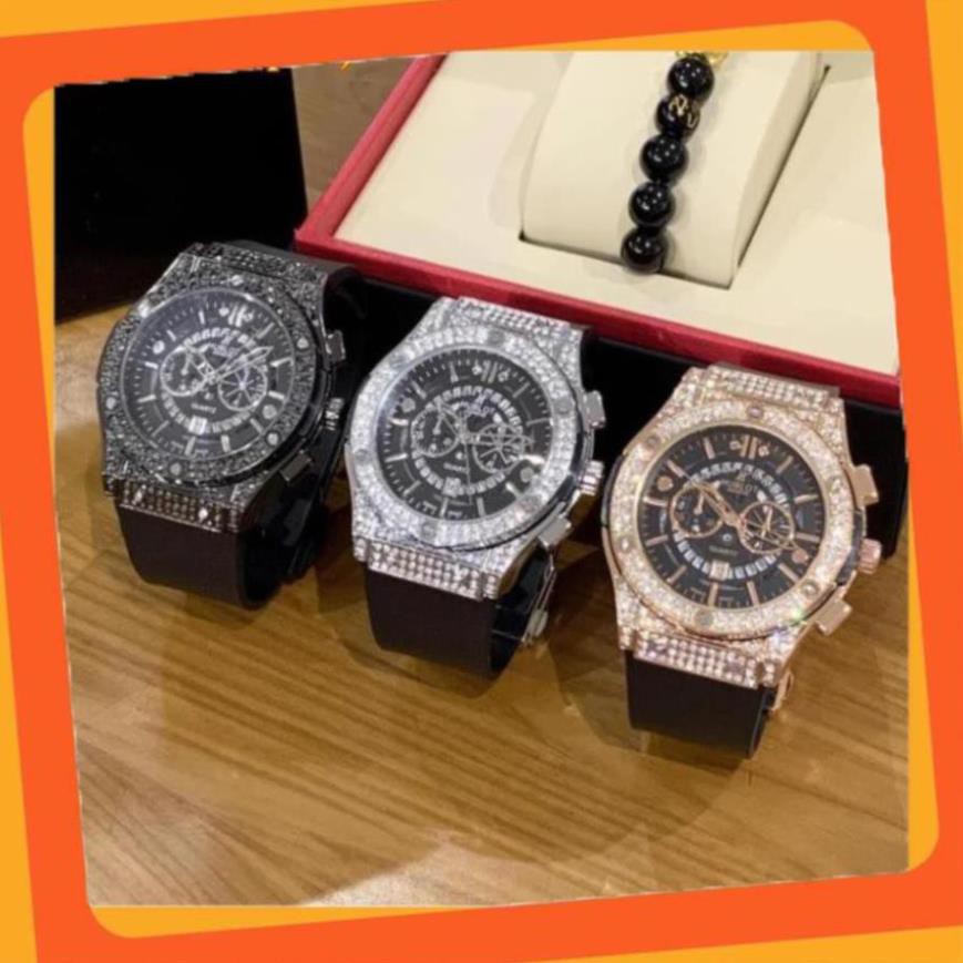 Đồng hồ nam nữ Hublot - unisex cặp đôi dây cao su - Bảo hành 12 tháng shop909