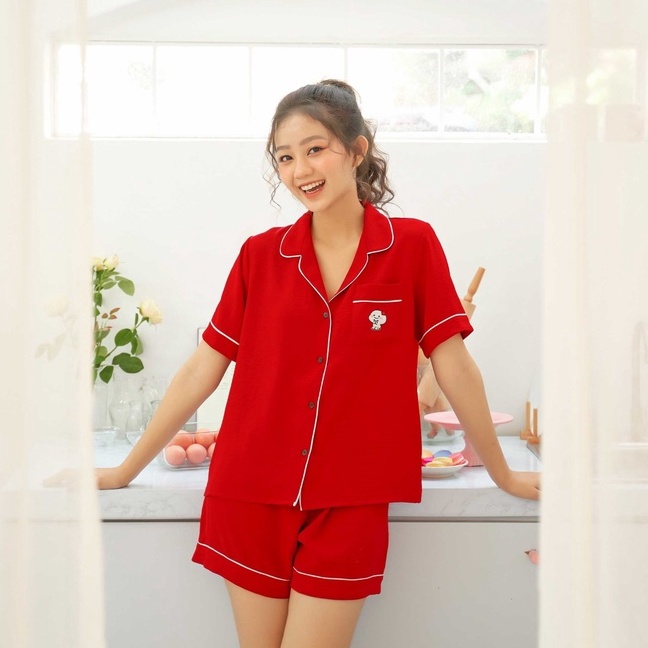 Bộ đồ mặc nhà pijama đỏ VIBES Reddie Meme Py Set VIBES