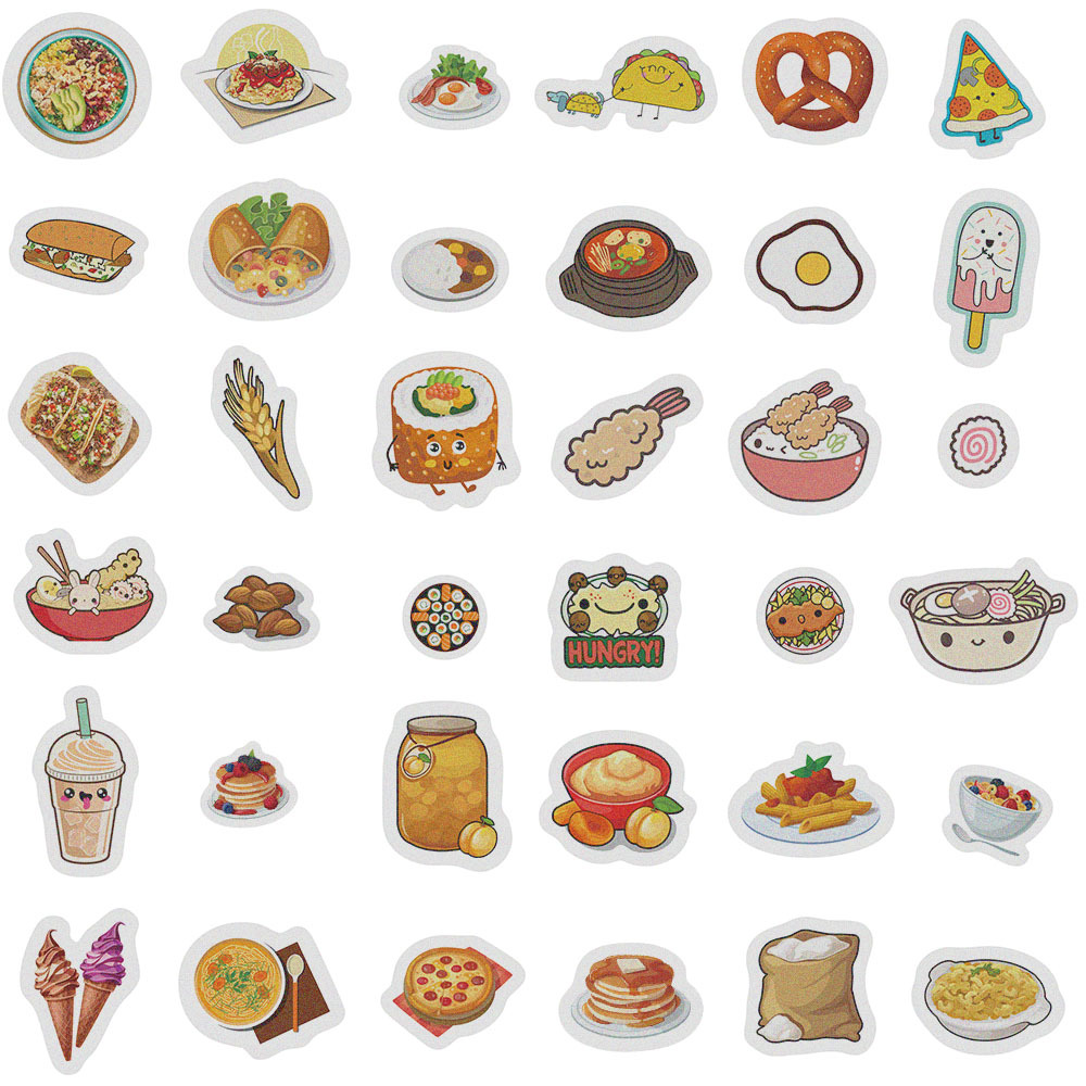 40 Miếng Dán Trang Trí Hình Hamburger Dễ Thương