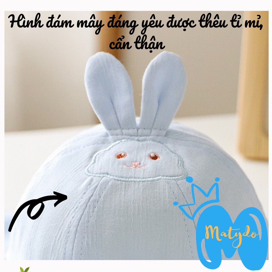 Mũ cho bé gái bé trai mũ nón vành tròn mây nơ dễ thương phụ kiện mũ nón trẻ em từ 0-2 tuổi