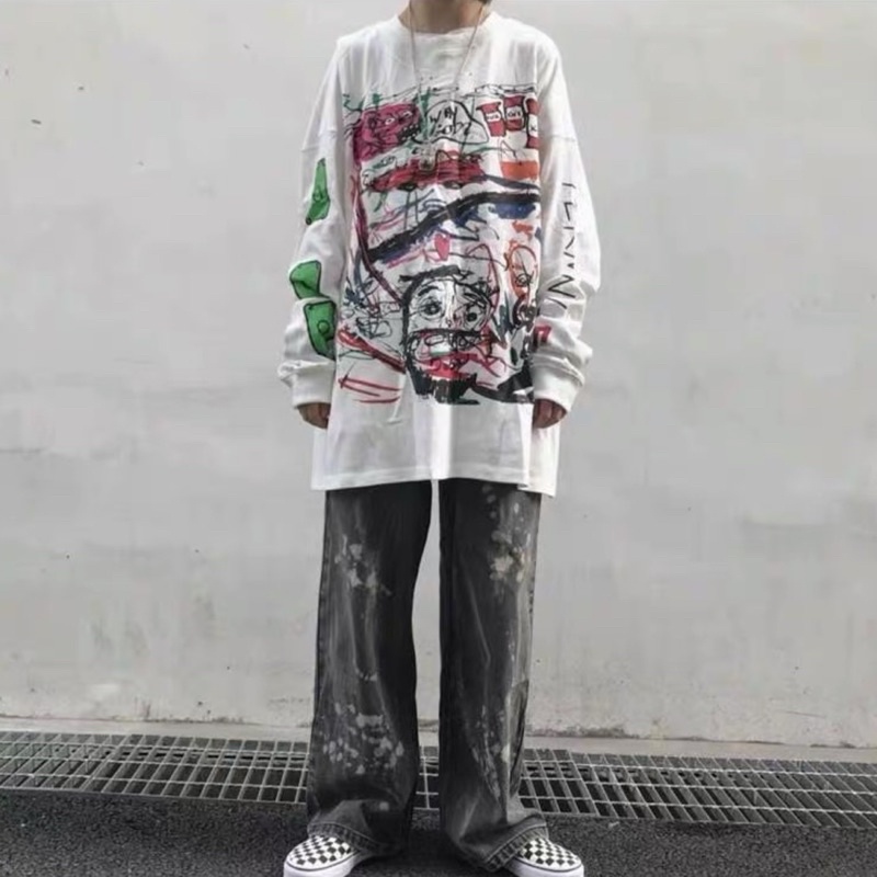 ÁO THUN HOÁ TIẾT TAY DÀI UNISEX