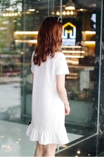 Đầm sơ mi đuôi cá cổ đức siêu hót