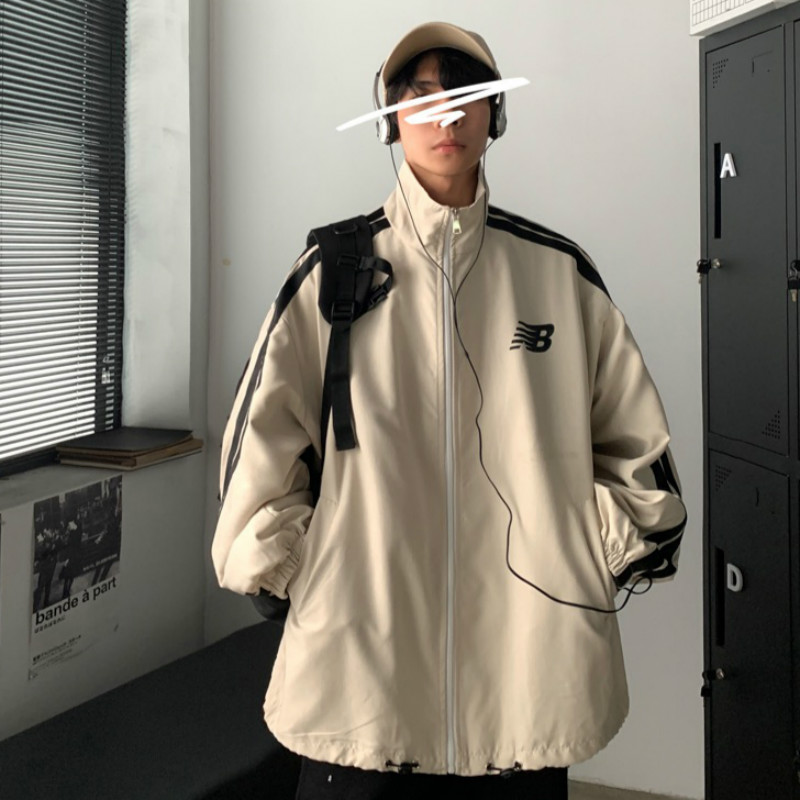 Áo khoác bóng chày dáng rộng chữ NB vải dù cao cấp phong cách Hàn Quốc cá tính năng dộng cho nam áo jacket unisex nam nữ bigsize gió 2 lớp phong cách cực chất top
