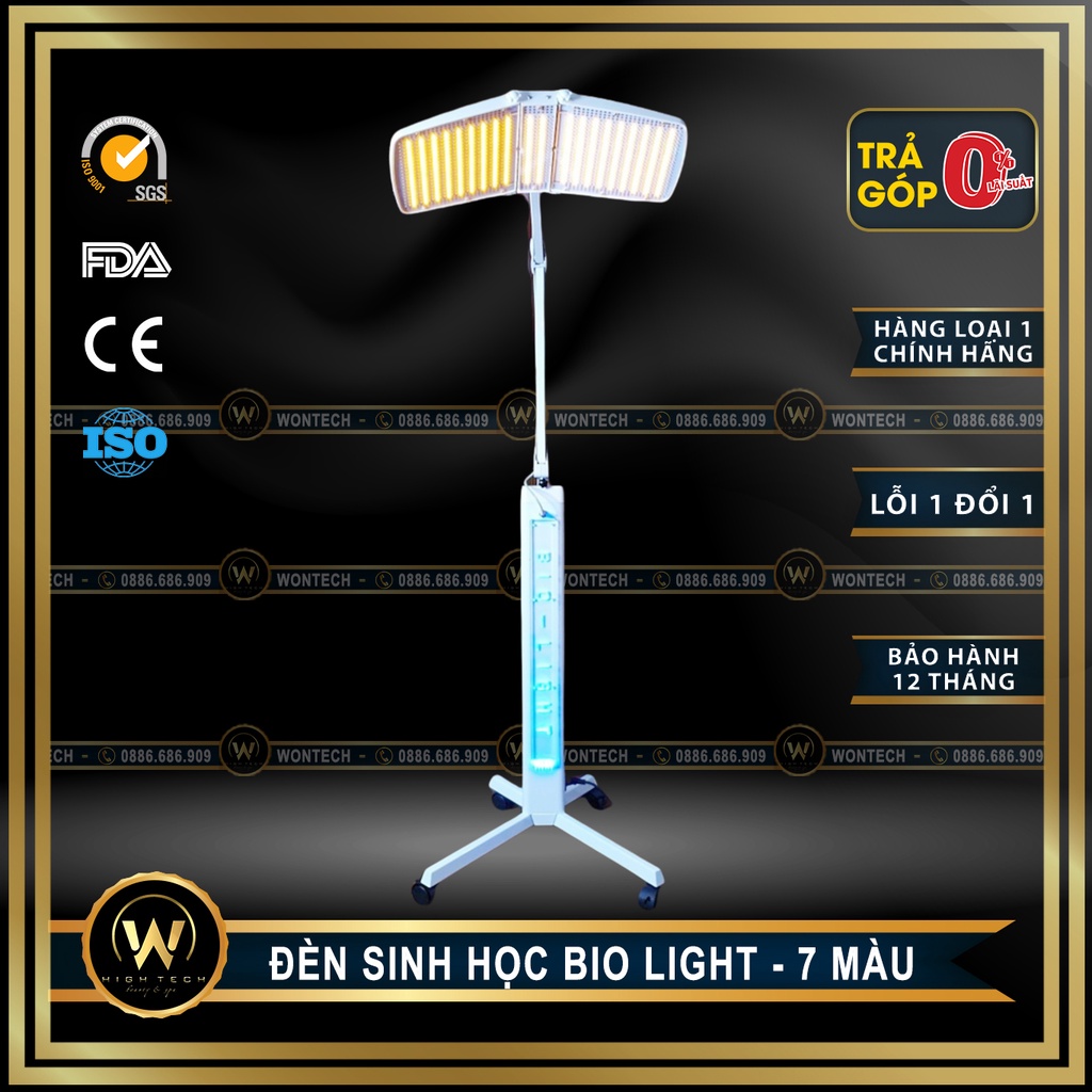 [WONTECH - NOW SHIP] Đèn Bio Light Ánh Sáng Sinh Học 7 Màu - Cao Cấp.