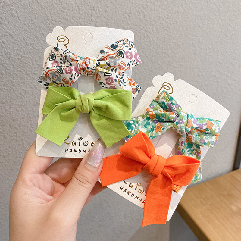 Kẹp Tóc Đính Nơ Kiểu Hàn Quốc Xinh Xắn Cho Bé Gái