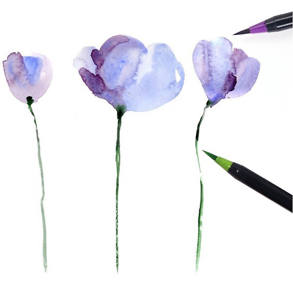 Bộ 20 Bút Lông Màu Nước Cao Cấp Water Color Brush Pen