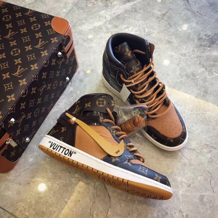 Giày thể thao JD1 x LV cực chất , Giày thể thao jordan nam nữ bản mới cực chất hót trend 2022