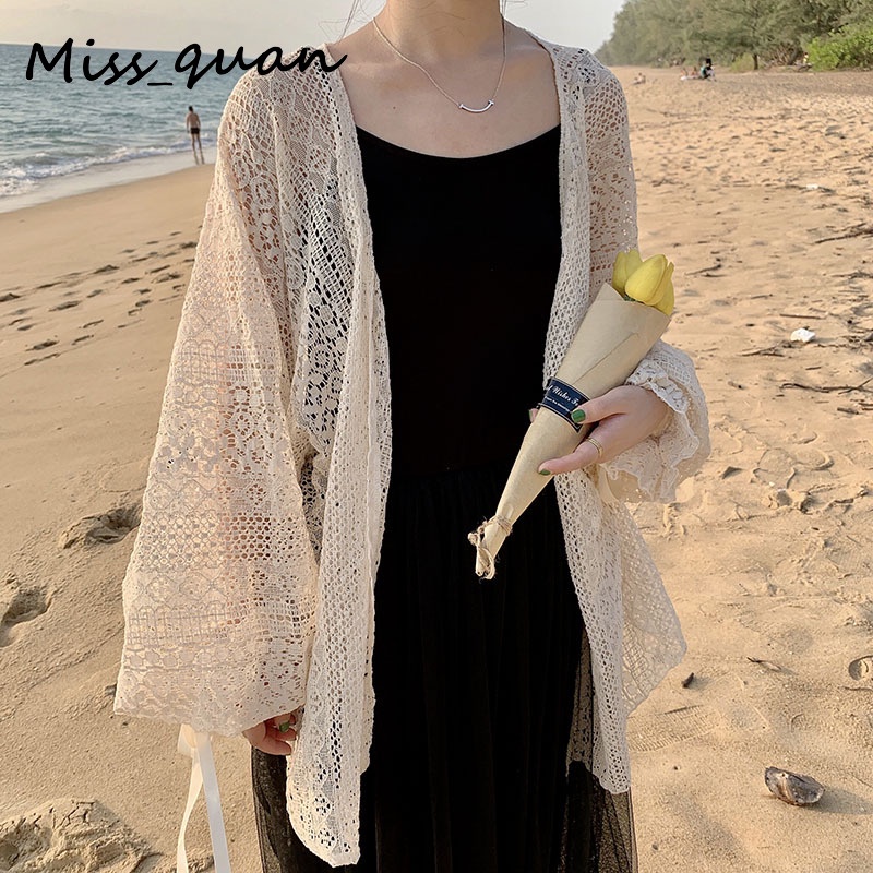 Áo Cardigan Mỏng Màu Trơn Khoét Lỗ Phong Cách Hàn Quốc Thời Trang Mùa Hè Cho Nữ