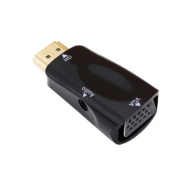 ( Hàng new) Đầu Chuyển Đổi HDMI To VGA - HDMI Sang VGA - Hỗ trợ Video 1080P/60Hz + 3.5mm Audio. Hàng chuẩn mới zin.