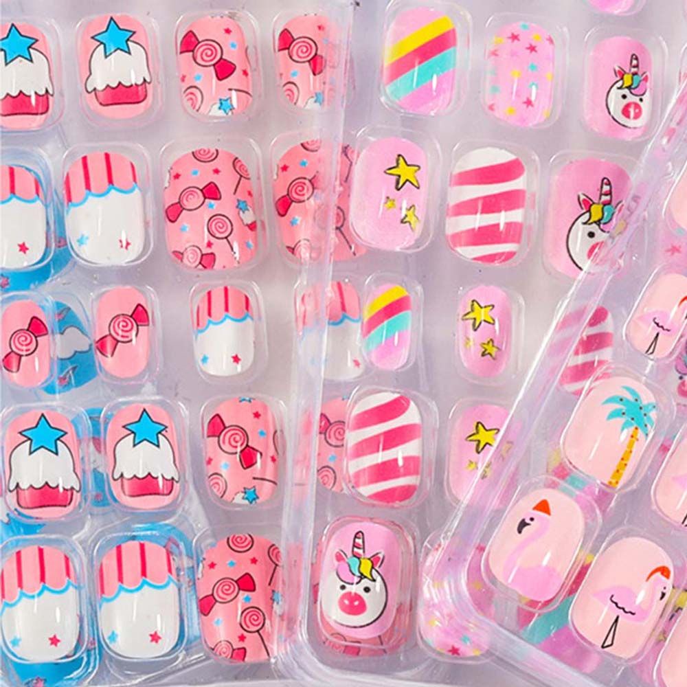 [Hàng mới về] Móng tay giả trang trí in hoạt hình dễ thương cho trẻ em