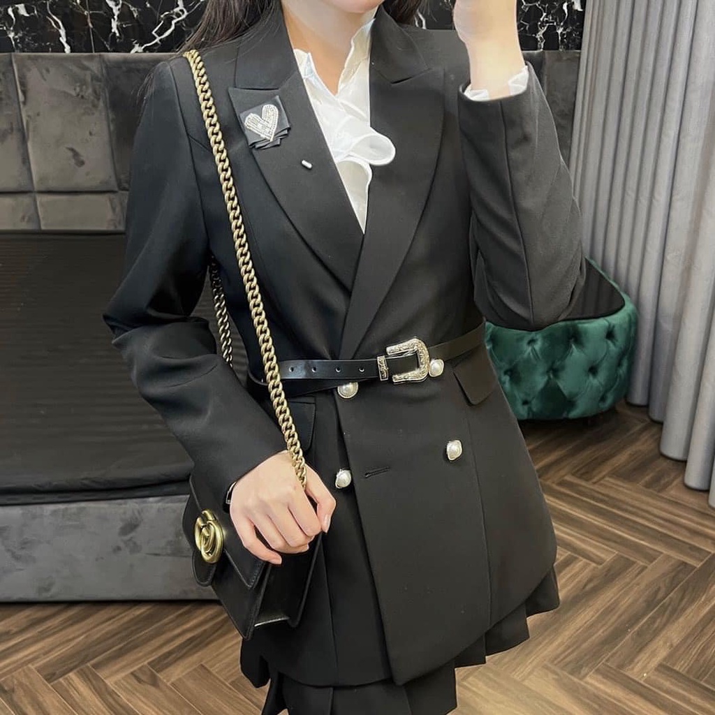 Áo Blazer Thiết Kế NKN Elegant Đen - Thời Trang Thiết Kế Cao Cấp